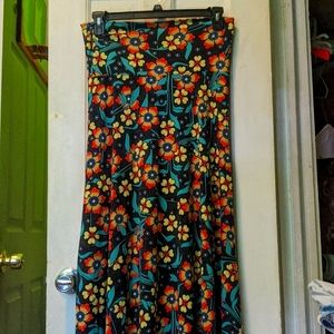 LulaRoe Cartoon Floral Skirt
